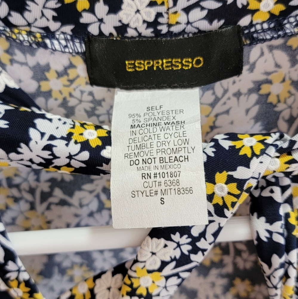 Espresso Cross Pattern Open Blouse - image 5